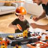 KIZONLY Kids Tool Toy Playset with Electronic Drill Sound for Aged 3 4 5 6 7 8, Workbench Toys for Toddlers 3-5, Pretend Play Tool Box, Construction Mechanic Set, Birthday Gift for Boys Girls Ages 3-8 view 4