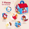 hahaland 2-in-1 Montessori Baby Toy  Talking Farm Barn 6-12M + Puppy House 1Y+ for Shape Sorter, Pretend & Sensory Play view 4