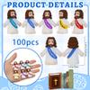 100 Pack Little Jesus Figures, Mini Jesus Figurines in Bulk Easter Jesus Loves You Tiny Christ Toys to Hide and Seek Sunday School Religious Party Favors Baby Jesu Baptism Gift for Easter Egg Stuffers view 2