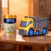 P&C 12.2" Toddler Construction Dump Truck Toys for Ages 2-4, Beach Sand Outdoor Toy Cars Dump Truck Set with Sounds and Lights for Kids 18M+, 2, 3, 4, 5, Ideal Birthday Christmas Gifts for Boys Girls view 2