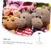 CORHAD 4pcs Creative White Doll Stands Portable Bear Shaped Bracket Support for Dolls and Models Storage Rack Home Display Organizer view 4