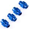 4Pack JGGZONE RC Aluminum Alloy 17mm Wheel Hex Hub Widen 5mm Extended Wheel Hub Drive Adaptor Converter Compatible with 1/8 Traxxas Jato VXL-2S Upgrade Replacement Parts (Blue) view 3