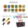 Wotean Gyro Battling Set, 12 Spinning Tops, 3 Launchers 1 Grip 3 Middle Rings and 4 Bases, with Storage Box, Kids Toys Birthday Gift Ideal for 6+ Years Old Boys,B view 3