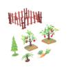 BESPORTBLE Miniature Farm Landscape Props Farm with Plastic Picket Fence and Tree Ornaments and Play view 1