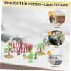 BESPORTBLE Miniature Farm Landscape Props Farm with Plastic Picket Fence and Tree Ornaments and Play view 3