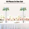 10 Pcs 21.9" Elegant Crystal Centerpiece Vases for Weddings, Parties & Home Decor(Silver) view 2