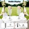 10 Pcs 21.9" Elegant Crystal Centerpiece Vases for Weddings, Parties & Home Decor(Silver) view 4