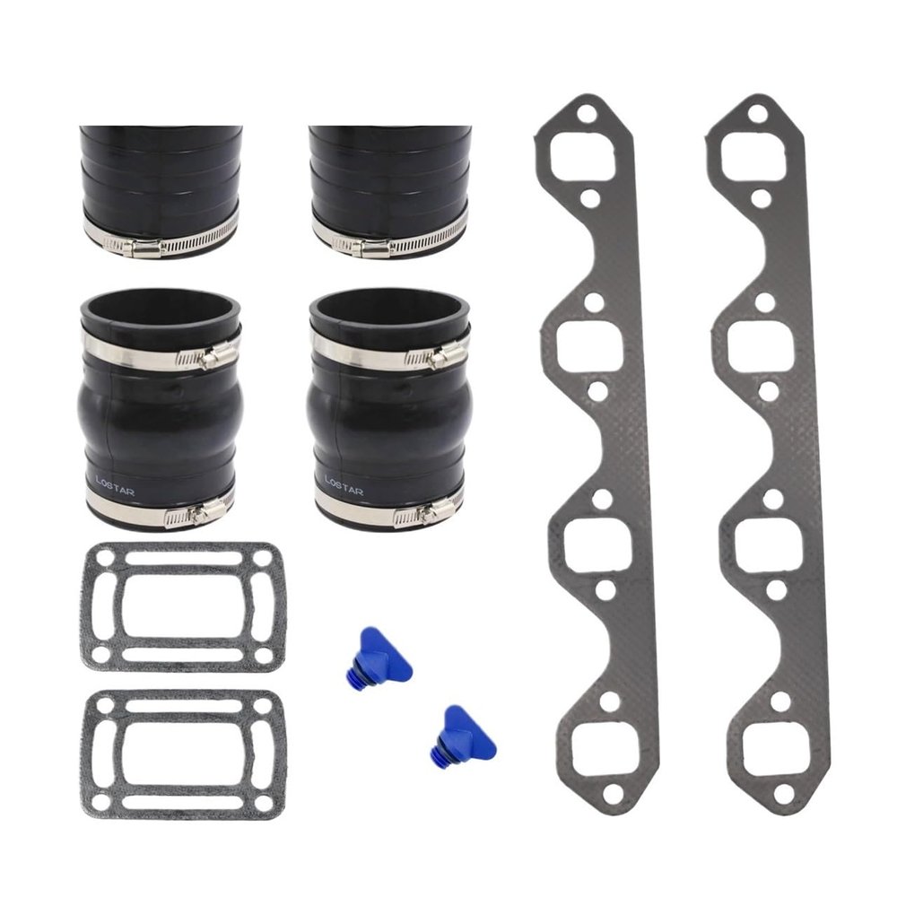 MGxDhW Exhaust Bellows kit (with Drain) for 5.0 5.8L 5.8 Sterndrive V8 Engine 8M0119211 3852696 3852741 Accessories Replacement