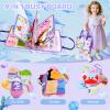 Aurasys Toddler Busy Board Montessori Toys for Girls Birthday Gift, Sensory Busy Book Educational Learning Activity Board for Toddler Girls, Travel Activities Toys for Airplane Car view 2
