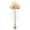 10 Pcs 21.9" Elegant Crystal Centerpiece Vases for Weddings, Parties & Home Decor(Gold) view 1