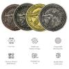 7-in-2 Metal Roulette Dice Set Wheel for DND Dungeon and Dragons and Tabletop Game DND DICE (02 Cthulhu Silver) view 3