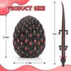 12-inch 3D Printed Dragon Eggs, Glow in The Dark Fidget Toys for Kids & Adults, for Home Office Desk Decor (Dark Pink, Pcs, 1) view 3