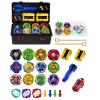 Wotean Gyro Battling Set, 12 Spinning Tops, 3 Launchers 1 Grip 3 Middle Rings and 4 Bases, with Storage Box, Kids Toys Birthday Gift Ideal for 6+ Years Old Boys,A view 1