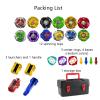 Wotean Gyro Battling Set, 12 Spinning Tops, 3 Launchers 1 Grip 3 Middle Rings and 4 Bases, with Storage Box, Kids Toys Birthday Gift Ideal for 6+ Years Old Boys,A view 3