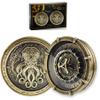 1 Pair DND Dice Spinner for TRG Game Unique Random Dice Set for Dice Goblin Gift (02 Cthulhu Brass) view 1