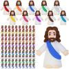 100 Pcs Little Jesus Figures, Mini Jesus Figurines in Bulk Tiny Jesus Christ Toys to Hide and Seek Christian Sunday School Religious Party Favors Baby Jesus Baptism Gifts for Easter Egg Stuffers view 1