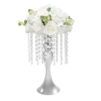 10 Pcs 13.77in Height Wedding Centerpieces Vases - Elegant Flower Stands for Weddings, Parties, and Home Decor(Silver,13.77in)