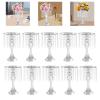 10 Pcs 13.77in Height Wedding Centerpieces Vases - Elegant Flower Stands for Weddings, Parties, and Home Decor(Silver,13.77in) view 3
