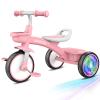 Umatoll Toddler Tricycle for 18 Month to 4 Year Old Girls,Toddler Bike Toys with Adjustable Seat&Light-Up Wheels,Birthday Gift for Age 2-3 (Pink) view 1