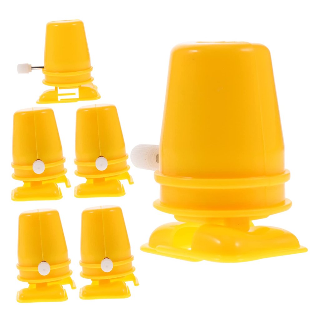 Yardwe 6Pcs Clockwork Movement DIY Parts Plastic Replaceable Mechanism for Plaything Clay Craft Accessories Wind Up Components