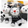 Wakauto Black and White Crib Pendant Rattle Animal Themed Stroller Hanging for Newborn Early Education Sensory Development with High Contrast Stripes view 4