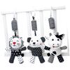 BESPORTBLE Black and White Crib Pendant with Cartoon Animal Design Hanging Wind Chime Rattle for Newborns Enhances Visual Development and Grasping Skills for Strollers and Cribs view 3