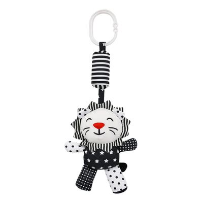 FRCOLOR Black and White Crib Pendant Rattle for Early Education High Contrast Hanging Wind Chime to Stimulate Visual Development and Hearing Sensory for Newborns