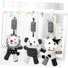 VICASKY Black and White Animal Crib Pendant with Clip for Stroller and Cot Hanging Early Education Sensory Development Aid for Newborns and Boy Girl view 4