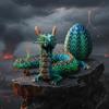 17.8-inch 3D Printed Dragon Eggs, Fidget Toys for Kids & Adults, for Home Office Desk Decor(Dragon God) view 4
