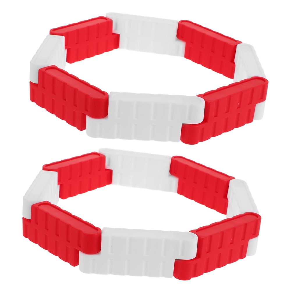 LIOOBO 16pc Rc Car Racing Track Barriers Miniature Drift Field Fences Roadblocks for Remote Control Cars High Speed Drift Track Accessories Red White