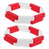 LIOOBO 16pc Rc Car Racing Track Barriers Miniature Drift Field Fences Roadblocks for Remote Control Cars High Speed Drift Track Accessories Red White view 1