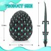12-inch 3D Printed Dragon Eggs, Glow in The Dark Fidget Toys for Kids & Adults, for Home Office Desk Decor (Dark Blue, Pcs, 1) view 3