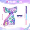 Pasimy Mermaid Piata with Blindfold and Stick Mermaid Tail Piata for Girls Under the Sea Ocean Theme Birthday Baby Shower Halloween Party Decorations Game Supplies, 16.14 x 12.20 Inch view 2