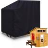 Ribbonlic Playhouse Cover Outdoor Wooden Kids Playhouse Covers for Outside, 76"L x 51"w x 61"h, Waterproof, Sun Protection Dust, Easy to Put on, Heavy Duty Oxford Fabric, Black view 1