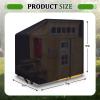 Ribbonlic Playhouse Cover Outdoor Wooden Kids Playhouse Covers for Outside, 76"L x 51"w x 61"h, Waterproof, Sun Protection Dust, Easy to Put on, Heavy Duty Oxford Fabric, Black view 3