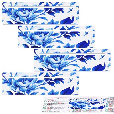 Adkoat 4PCS Chinoiserie Mahjong Line Finder: Mah Jongg Accessories and Gifts - American Mahj Card Line Marker to Reading - Guided Reading Ruler Tool for ADHD Dyslexia Overlays Mahjongg Players
