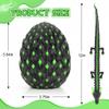 12-inch 3D Printed Dragon Eggs, Glow in The Dark Fidget Toys for Kids & Adults, for Home Office Desk Decor (Dark Green, Pcs, 1) view 3