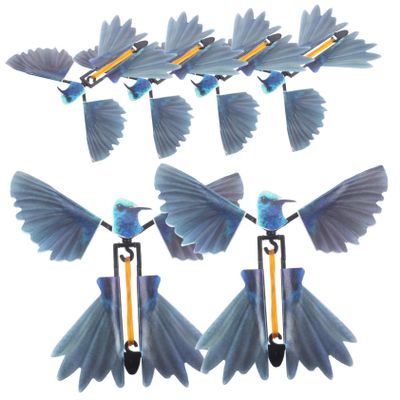 ORFOFE 6Pcs Rubber Band Powered Flying Bird Clockwork Flying Hummingbird Plaything for Adults Lightweight Outdoor Party Favor to Hand Eye Coordination