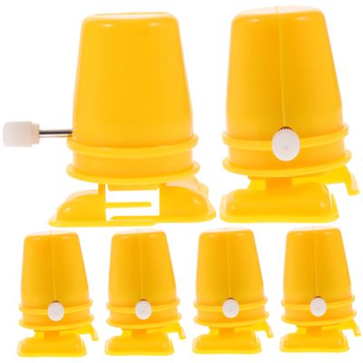 SUPVOX 6Pcs Plastic Wind Up Movement Accessories for DIY Clay Craft Small Clockwork Mechanism Replacement Parts for Handmade Robot Projects