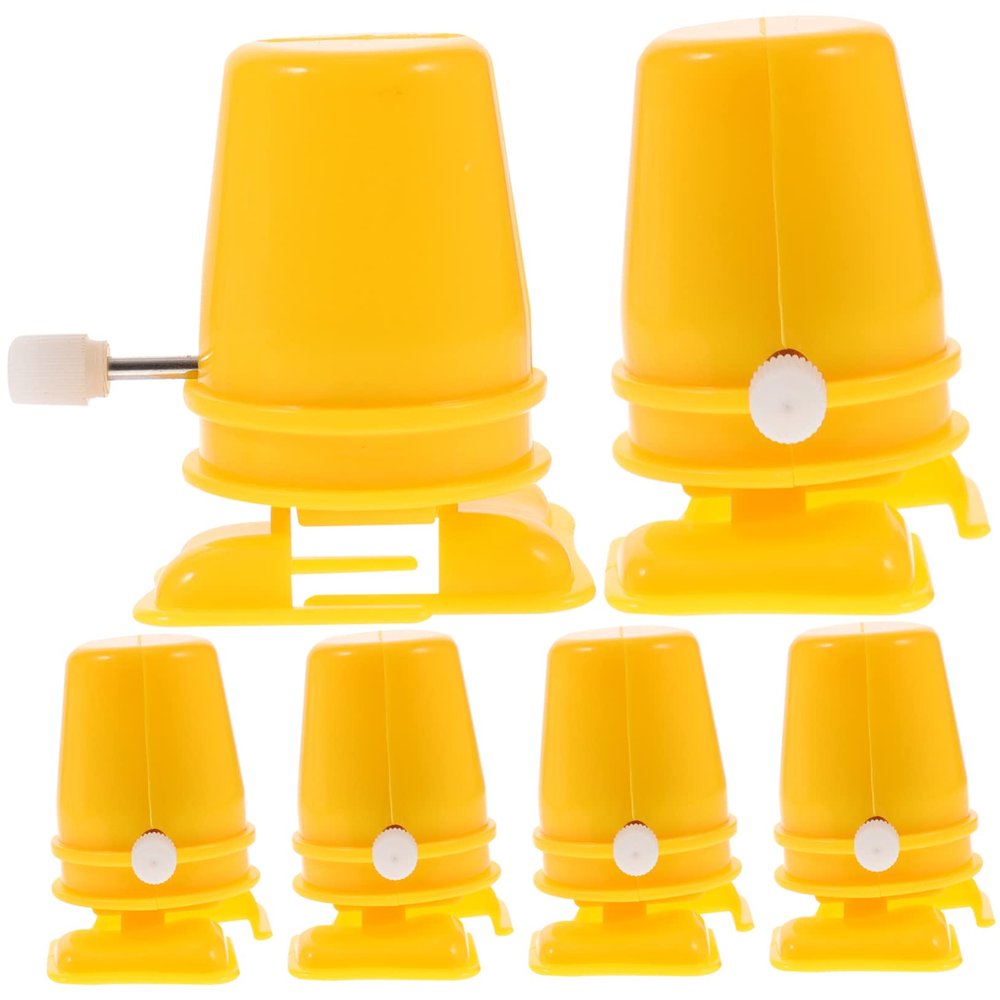 SUPVOX 6Pcs Plastic Wind Up Movement Accessories for DIY Clay Craft Small Clockwork Mechanism Replacement Parts for Handmade Robot Projects