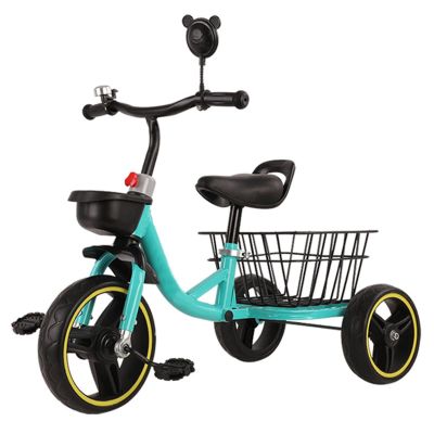 3-5 Years Old Toddler tricycles,Outdoor Kids Cruiser trikes with Large Rear Plastic Basket,Independent Riding Small 3 Wheelers,Foam Wheel