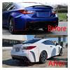 Compatible for Lexus RC F RCF USC10 Art 2014-2018 2pcs Real Carbon Fiber Rear Bumper Spoiler Air Vent Outlet Trim Cover Car Styling Decol view 3