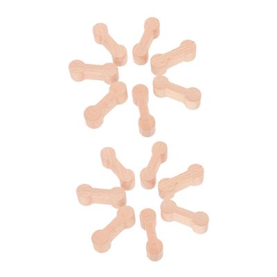 LIOOBO 20pcs Wooden Dog Bone Track Connectors Train Track Adaptors for Childrens Creative Layouts and Fine Motor Skill Development