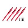 Aluminum 7075-T6 Alloy Lower Link Bar Set for LOSI 1/8 LMT 2.0 Grave Digger 4X4 Solid Axle Brushless Monster Truck-LOS04028 Upgrades - Red view 1