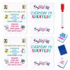 Adkoat 4PCS Mahjong Shuffler Cards with Rules - Personalized Mah Jongg Accessories and Gifts with Marker - Tile Mixing & Shuffling DIY Filpper - Mah Jong DIY Gifts view 1