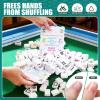 Adkoat 4PCS Mahjong Shuffler Cards with Rules - Personalized Mah Jongg Accessories and Gifts with Marker - Tile Mixing & Shuffling DIY Filpper - Mah Jong DIY Gifts view 2