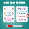 Adkoat 4PCS Mahjong Shuffler Cards with Rules - Personalized Mah Jongg Accessories and Gifts with Marker - Tile Mixing & Shuffling DIY Filpper - Mah Jong DIY Gifts view 4