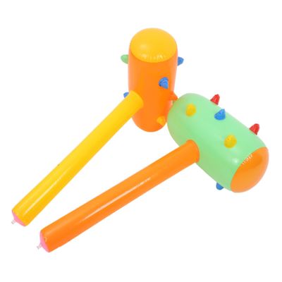 ibasenice 2PCS Colorful PVC Inflatable Hammers for Funny Lightweight Party Props Random Colors Soft Material for Indoor Outdoor Play and Family Fun Random Color