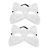 BESPORTBLE 2pcs DIY Unpainted Fox Masquerade Masks for Costume Parties Artistic Paintable Animal Mask for Halloween and Masquerade Events view 1