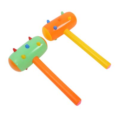 FOYTOKI 2PCS Colorful PVC Inflatable Hammers for Funny Party Props Lightweight Design Random Colors Suitable for Home Ktv Bar Play Random Color